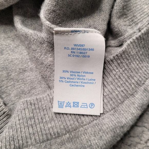 Boden Sweater Womens XS Gray Lovely Cashmere Wool Blend Crewneck Knit - Picture 4 of 8